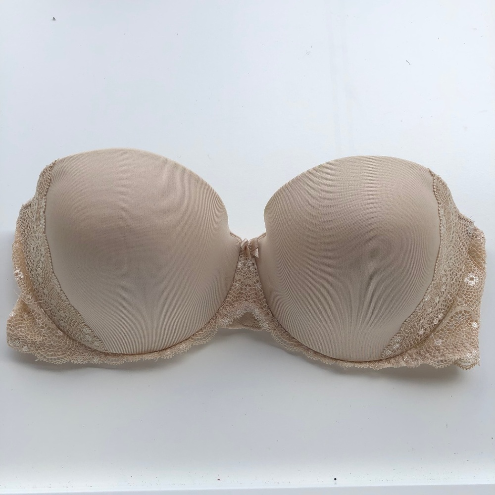 M&S Nude Strapless Bra 34B